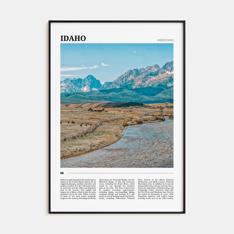 Idaho Travel Color No 2 Poster