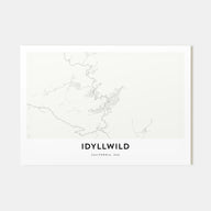Idyllwild Map Landscape Poster
