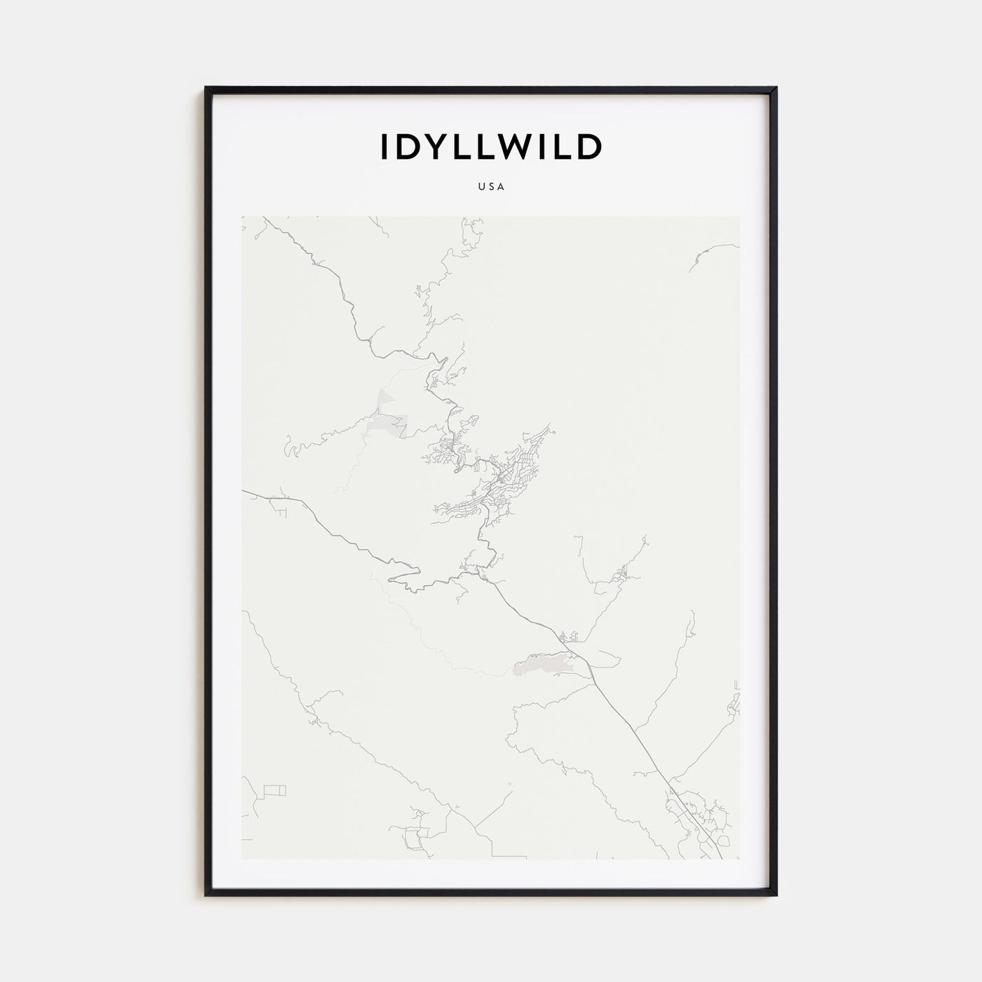 Idyllwild Map Portrait Poster
