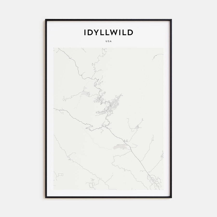 Idyllwild Map Portrait Poster