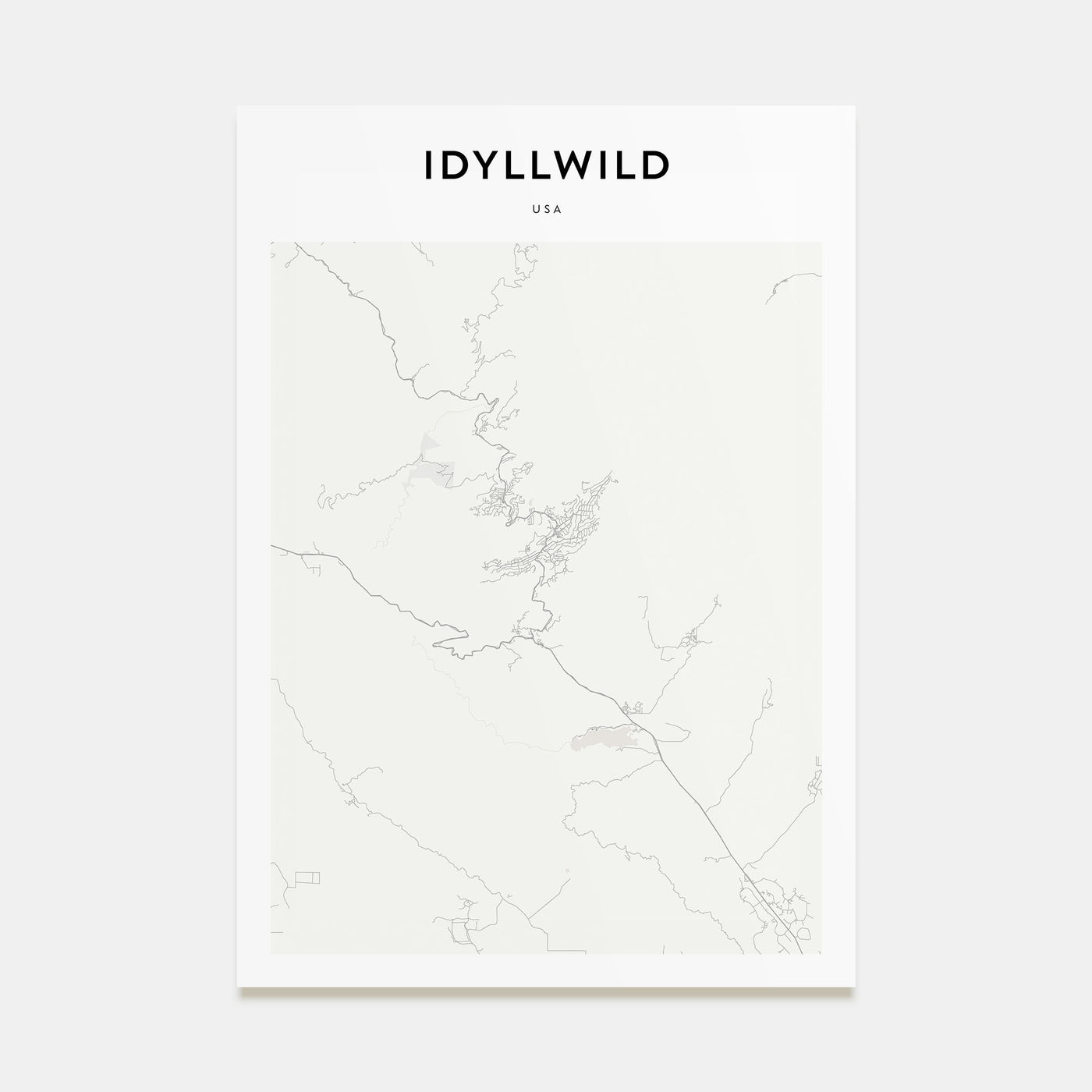Idyllwild Map Portrait Poster