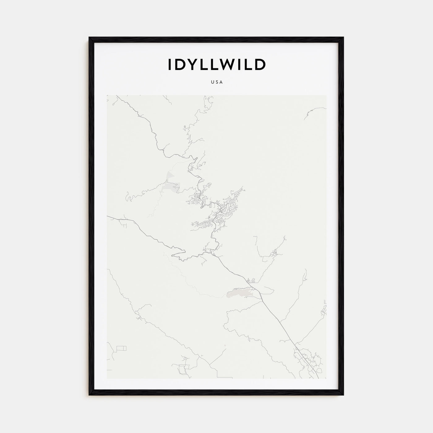 Idyllwild Map Portrait Poster