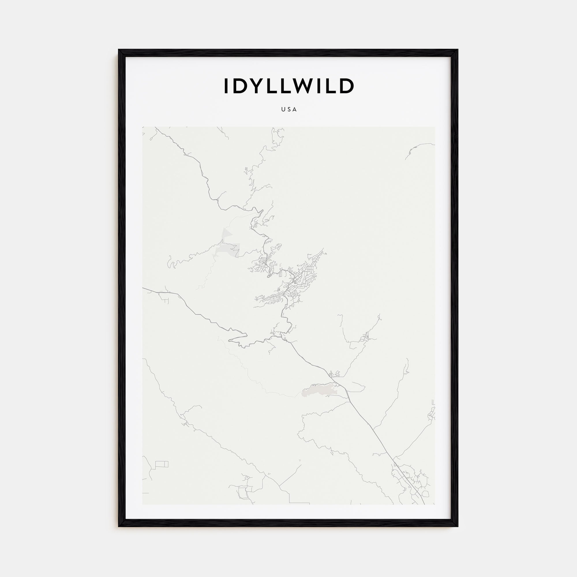 Idyllwild Map Portrait Poster