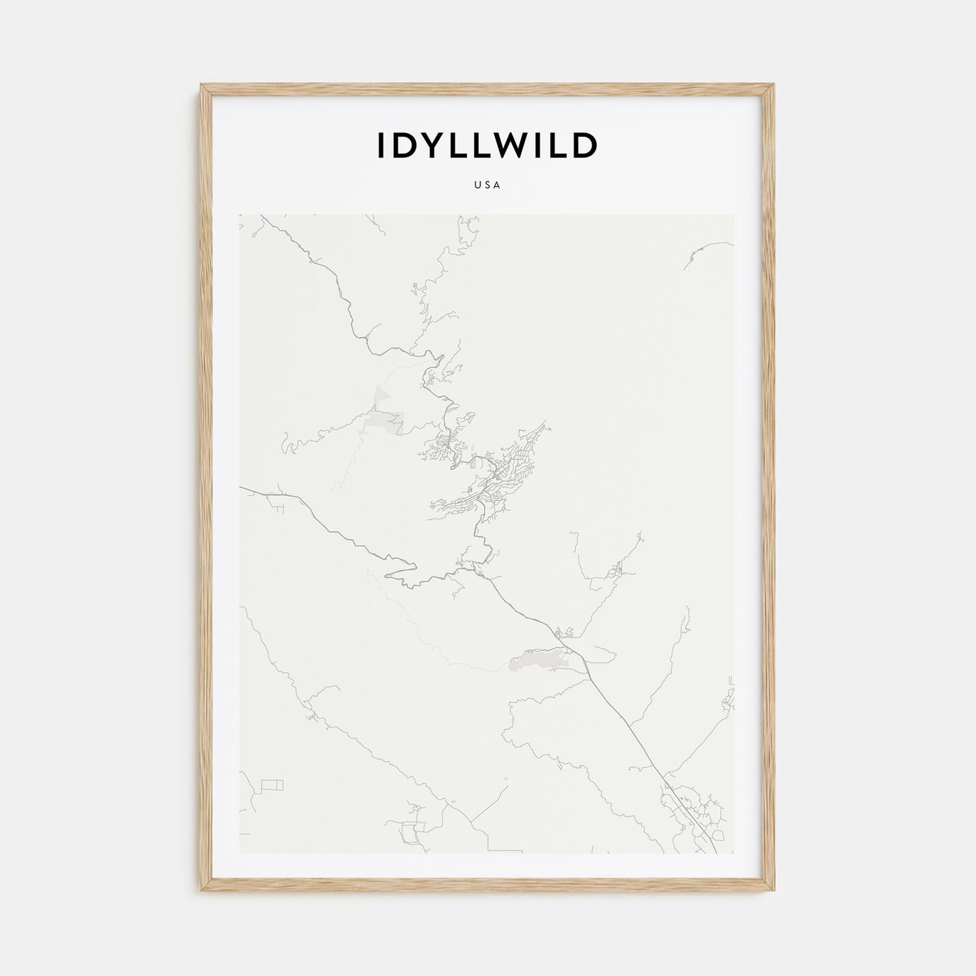 Idyllwild Map Portrait Poster