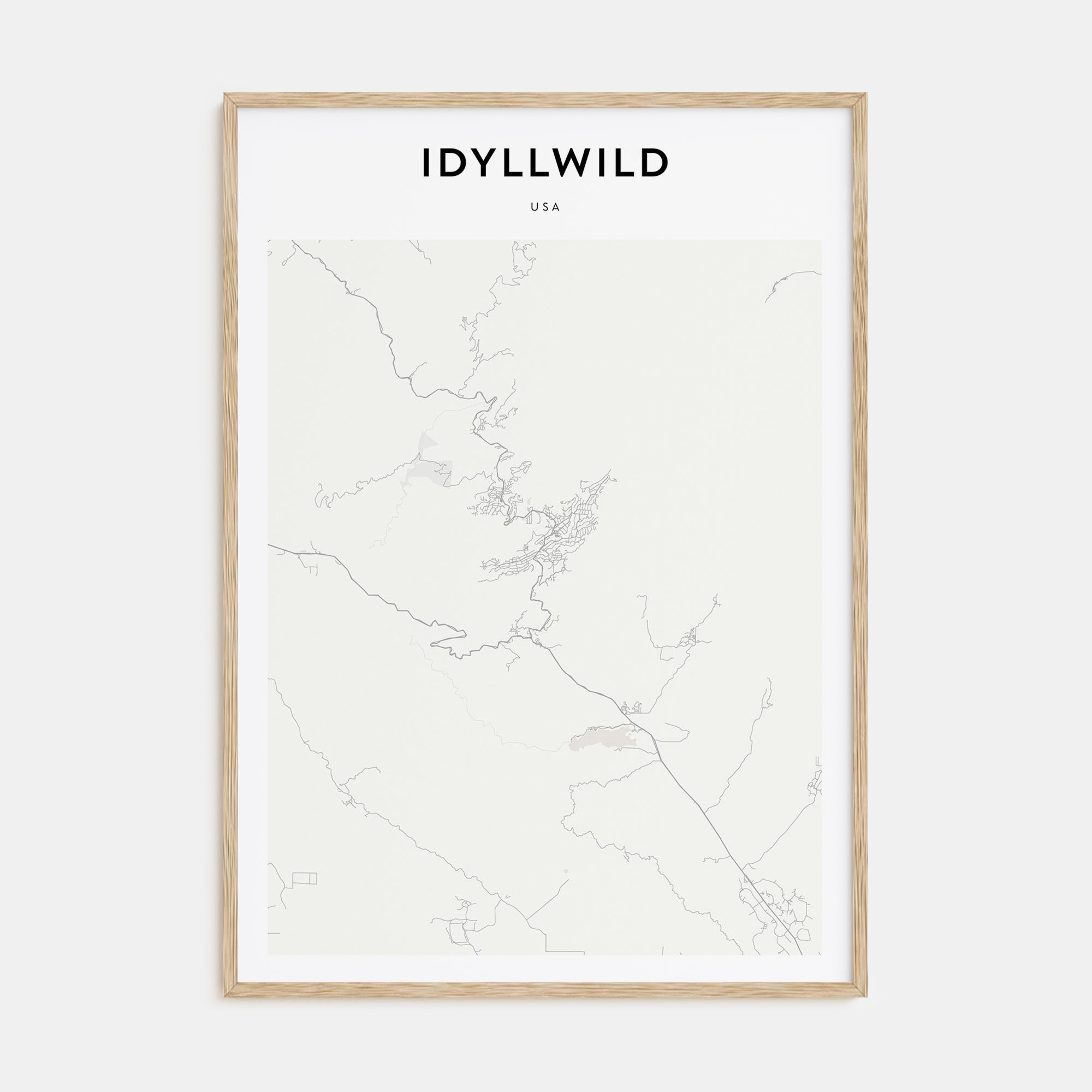 Idyllwild Map Portrait Poster