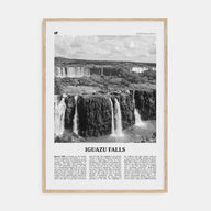 Iguazu Falls Travel B&W Poster