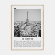 Île-de-France Travel B&W Poster