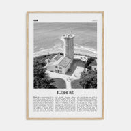 Île de Ré Travel B&W Poster