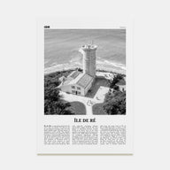 Île de Ré Travel B&W Poster