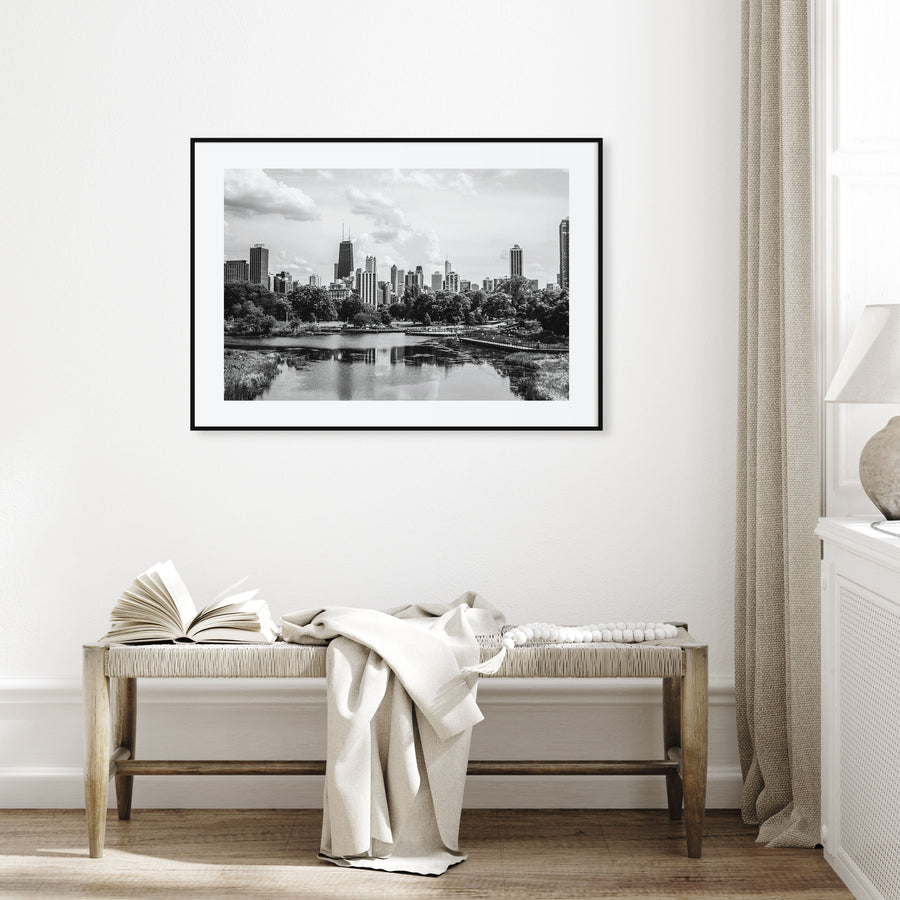 Illinois Landscape B&W Poster