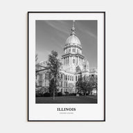Illinois Portrait B&W No 1 Poster