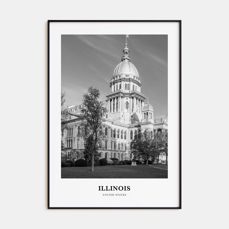 Illinois Portrait B&W No 1 Poster