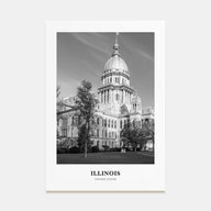 Illinois Portrait B&W No 1 Poster