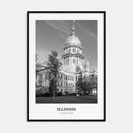 Illinois Portrait B&W No 1 Poster