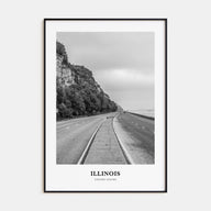 Illinois Portrait B&W No 2 Poster