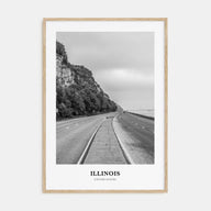 Illinois Portrait B&W No 2 Poster
