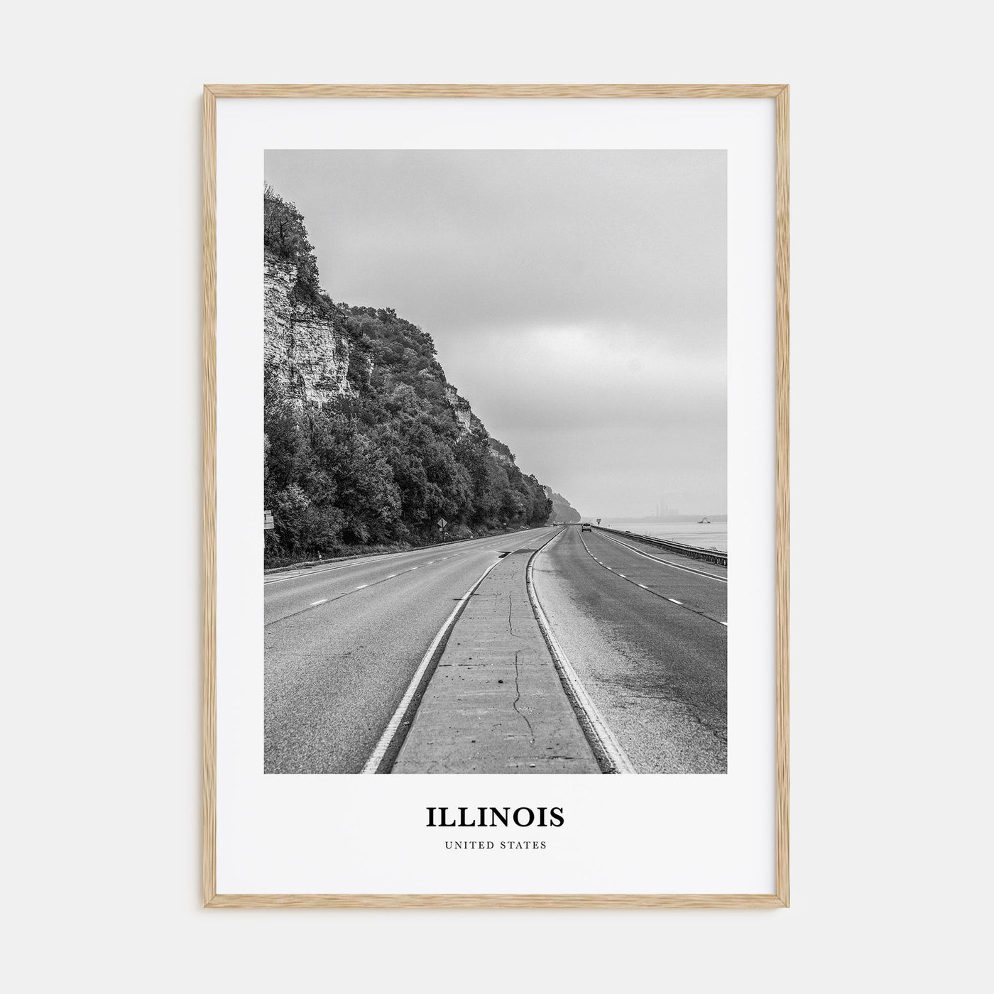 Illinois Portrait B&W No 2 Poster