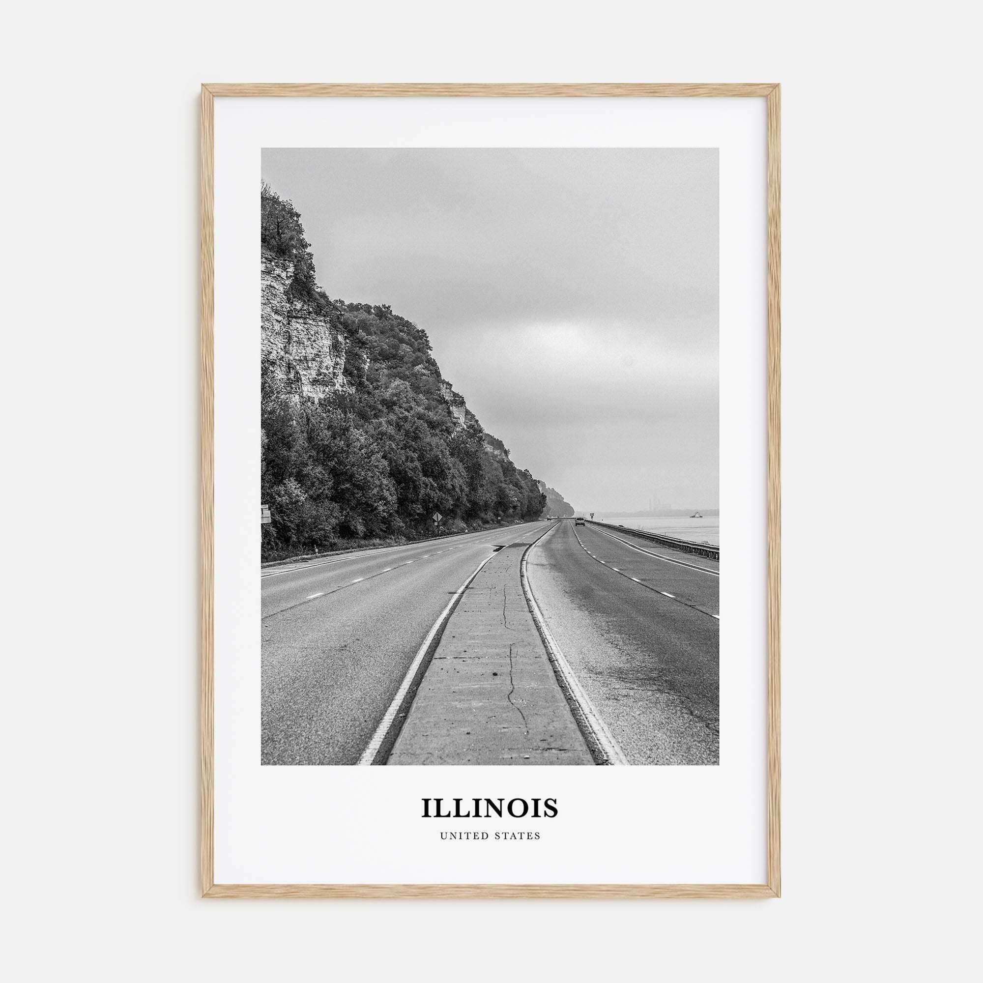 Illinois Portrait B&W No 2 Poster