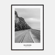 Illinois Portrait B&W No 2 Poster