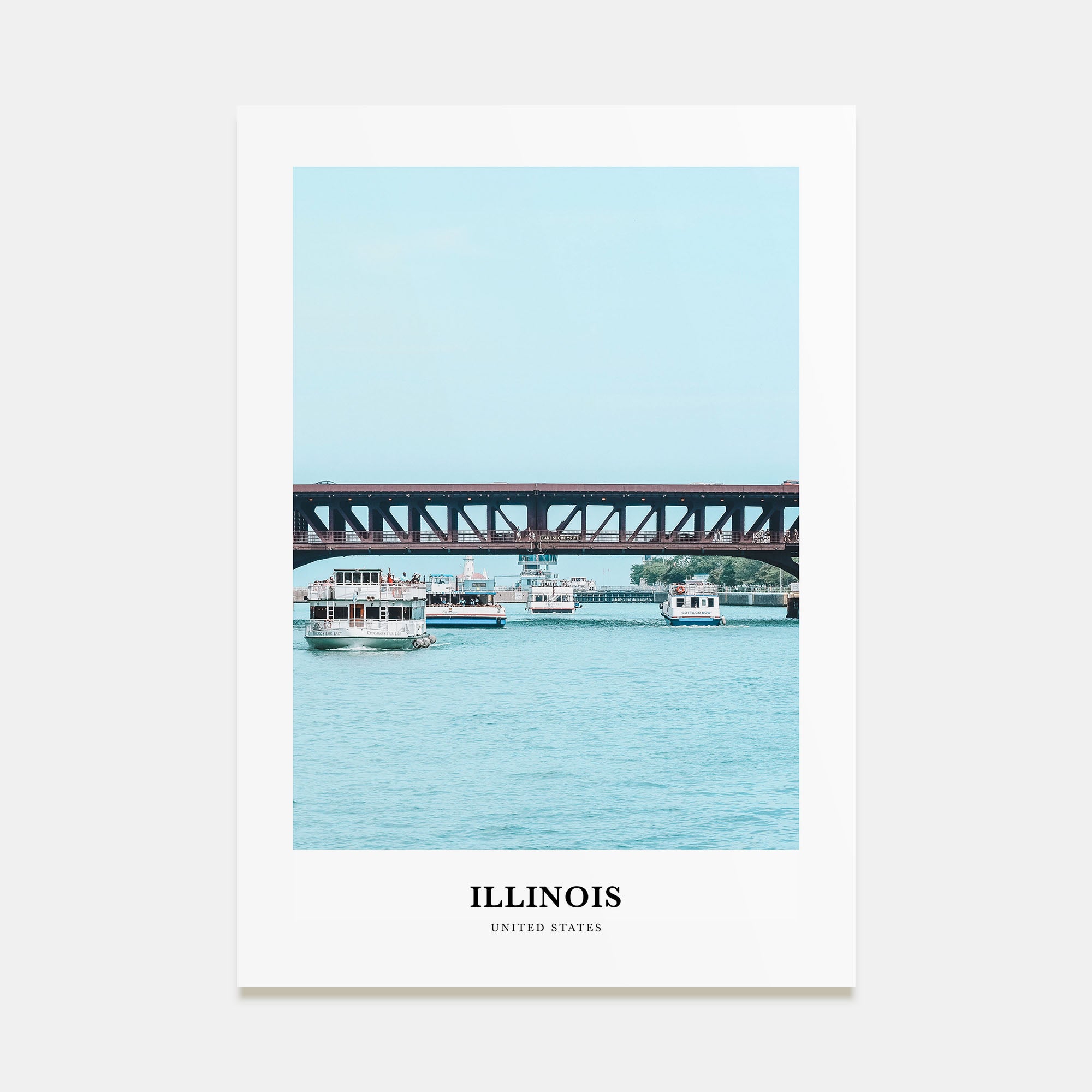 Illinois Portrait Color No 2 Poster