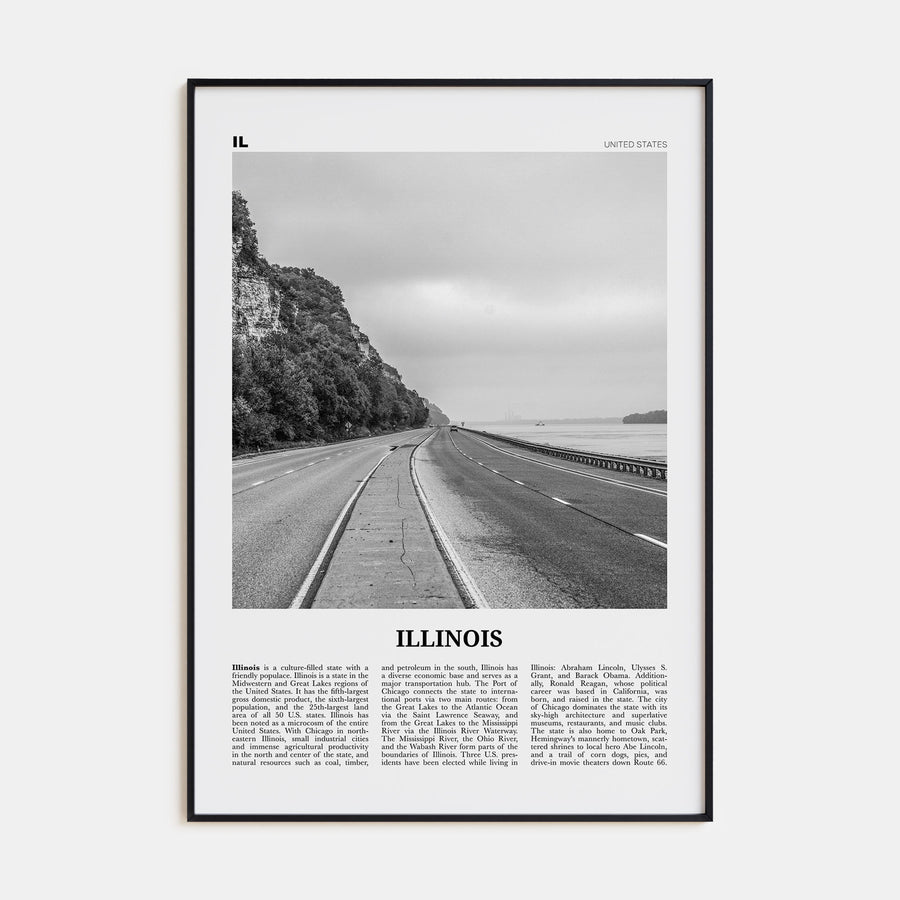 Illinois Travel B&W No 1 Poster