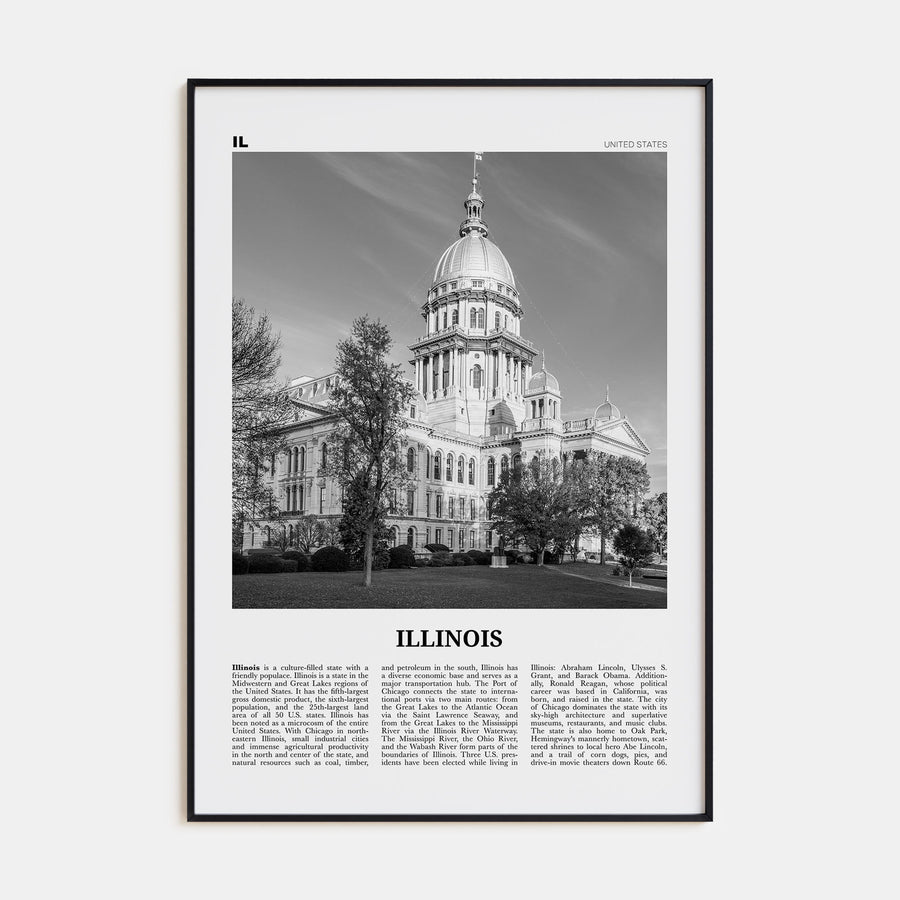 Illinois Travel B&W No 3 Poster