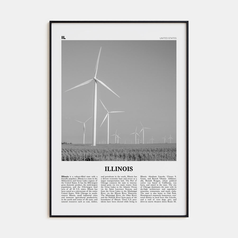 Illinois Travel B&W No 5 Poster