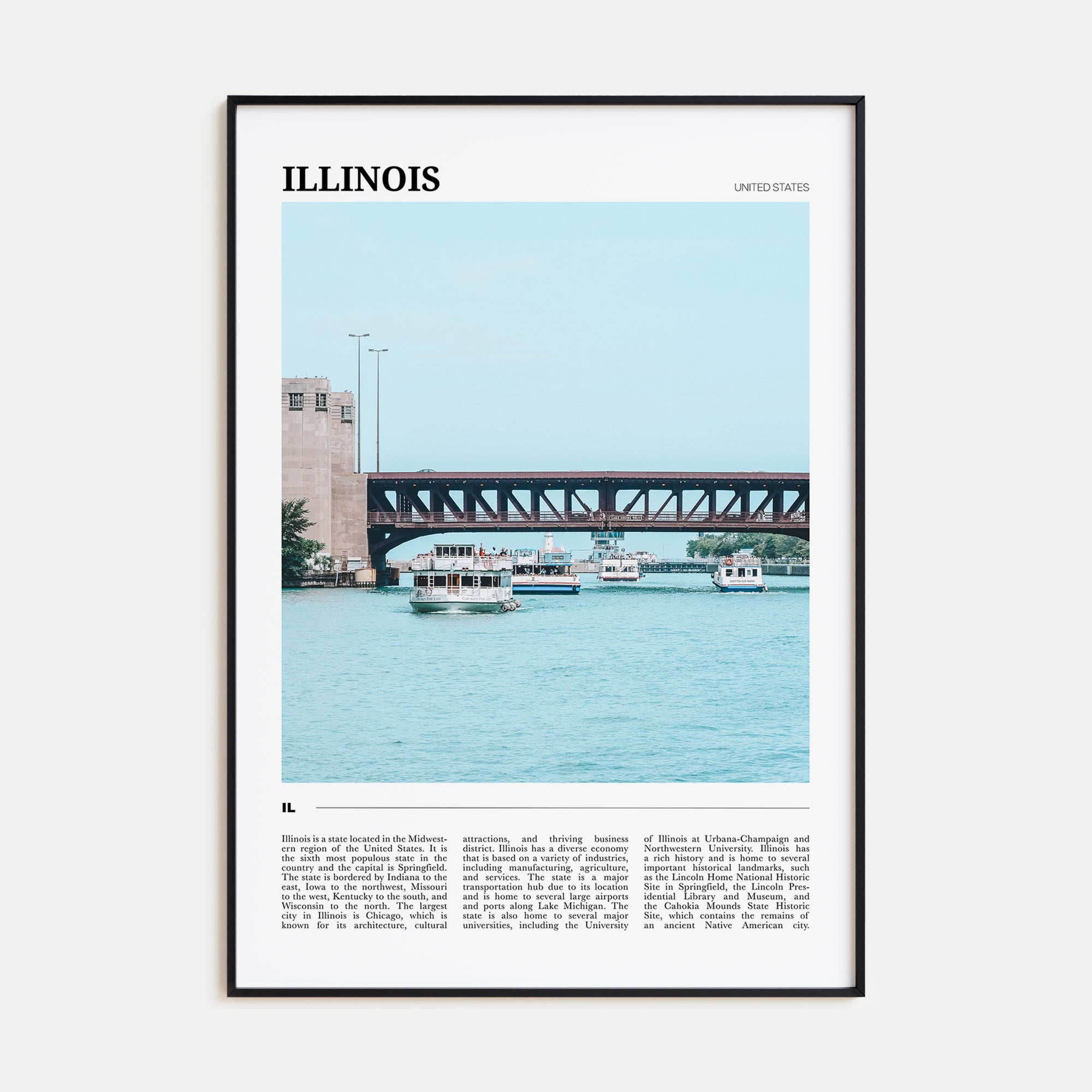 Illinois Travel Color No 2 Poster