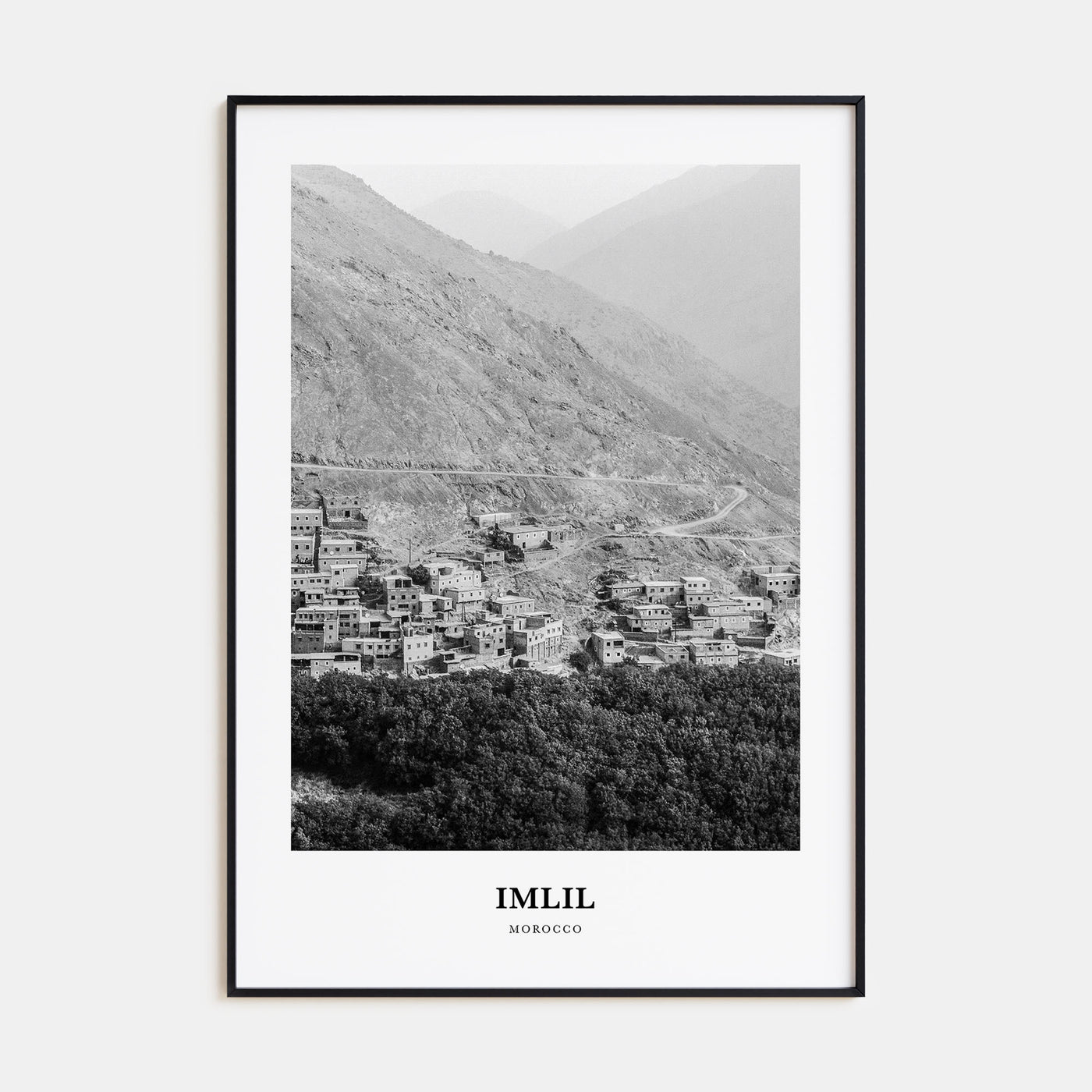Imlil Portrait B&W Poster