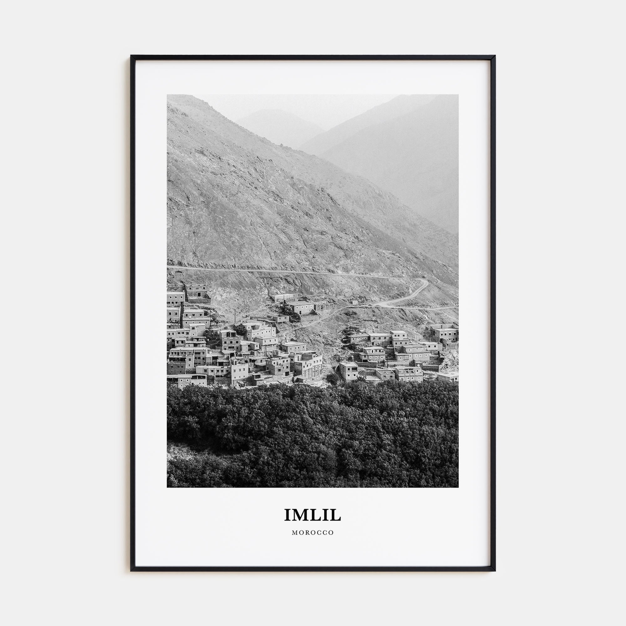 Imlil Portrait B&W Poster