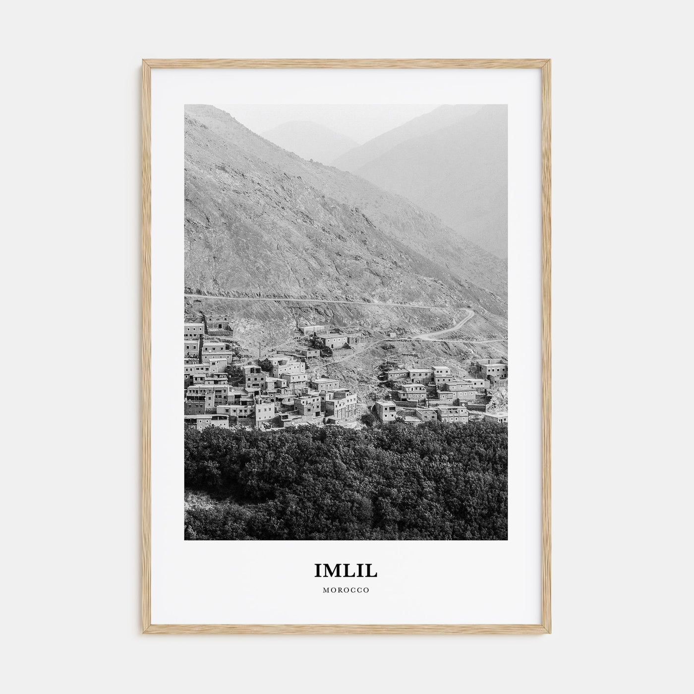 Imlil Portrait B&W Poster