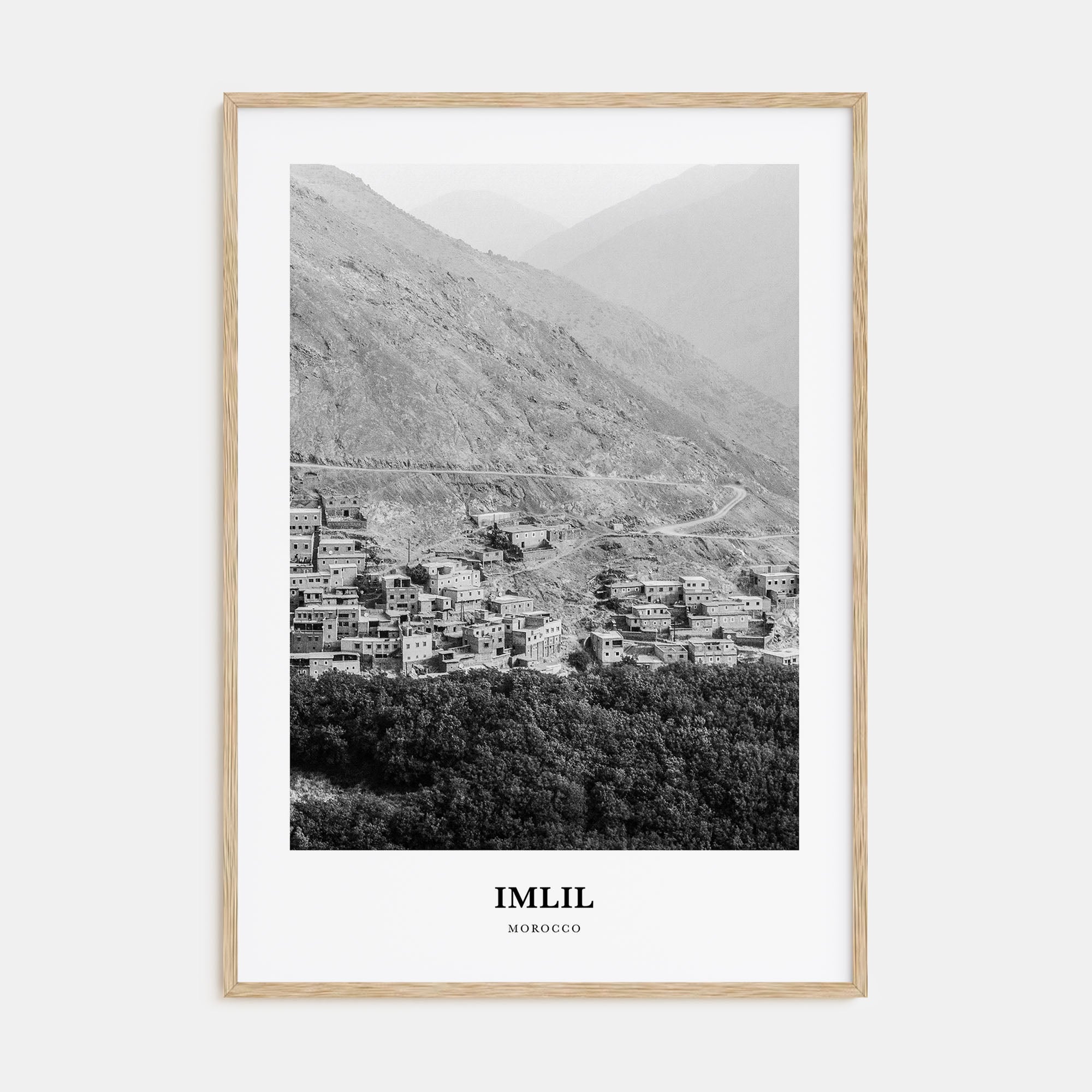 Imlil Portrait B&W Poster
