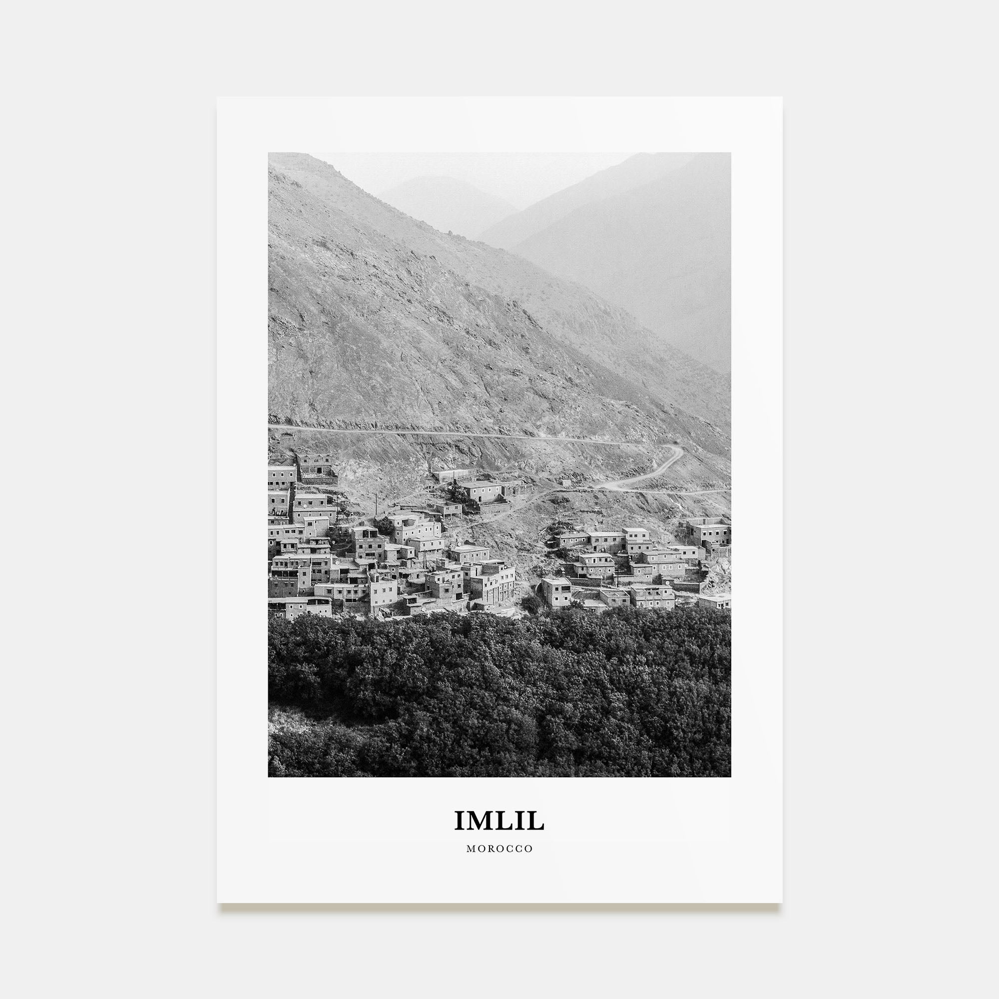 Imlil Portrait B&W Poster
