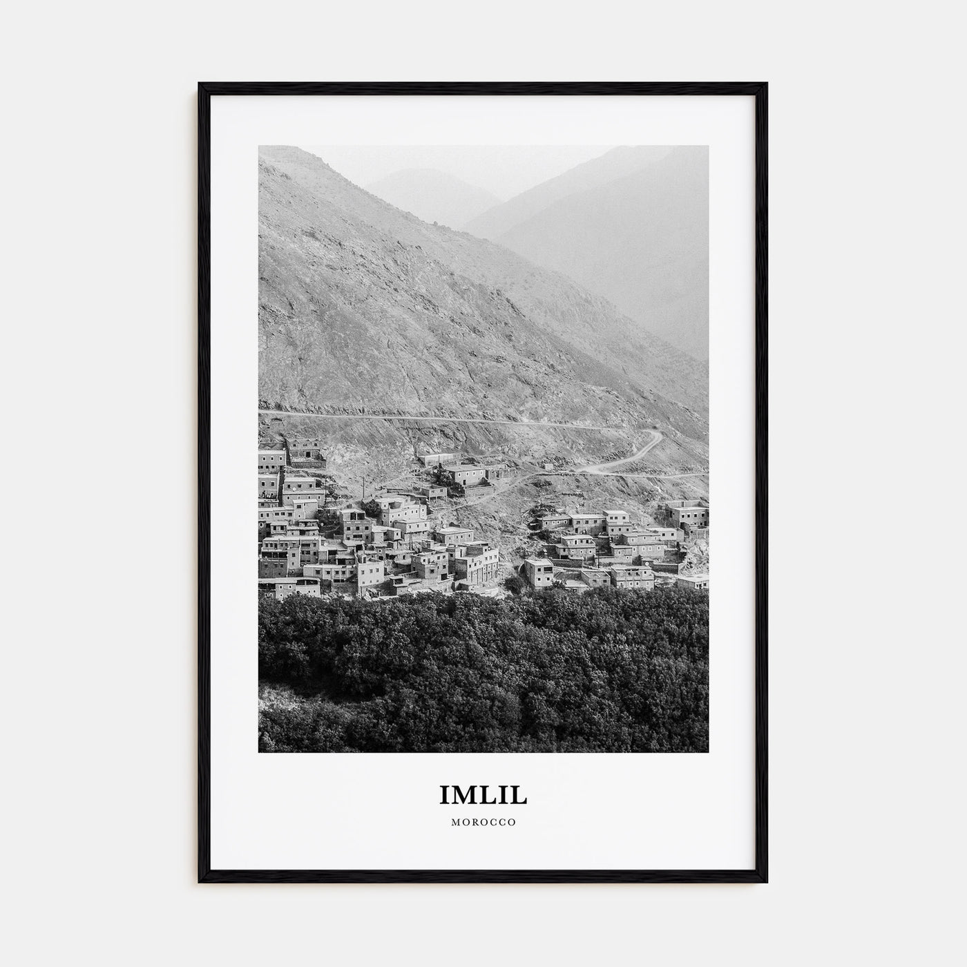 Imlil Portrait B&W Poster