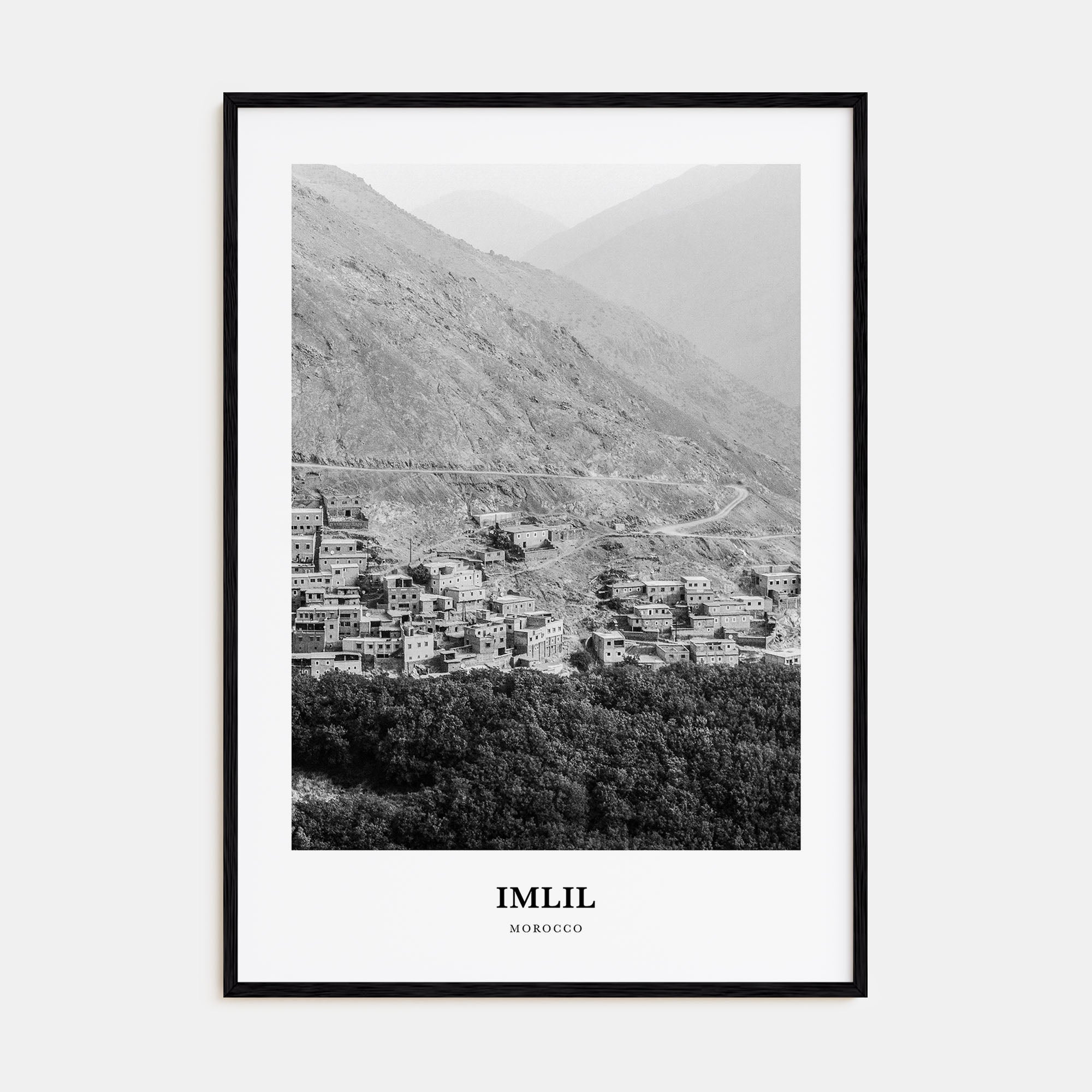 Imlil Portrait B&W Poster
