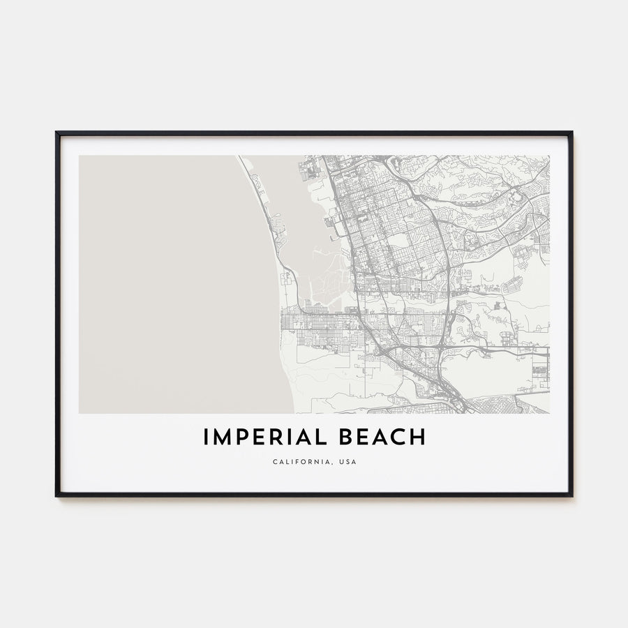 Imperial Beach Map Landscape Poster