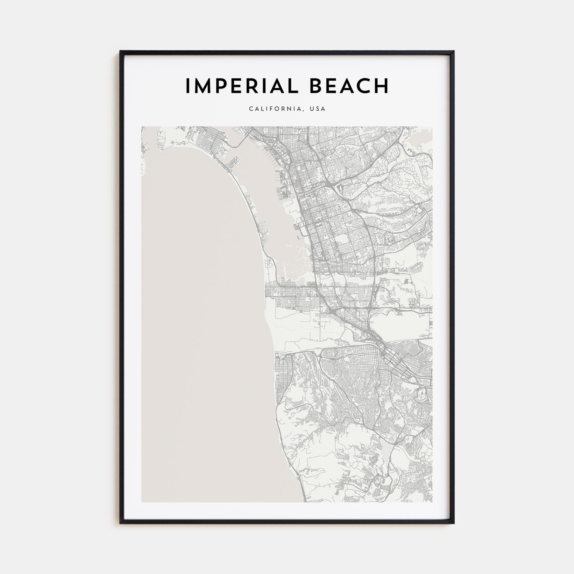 Imperial Beach Map Portrait Poster