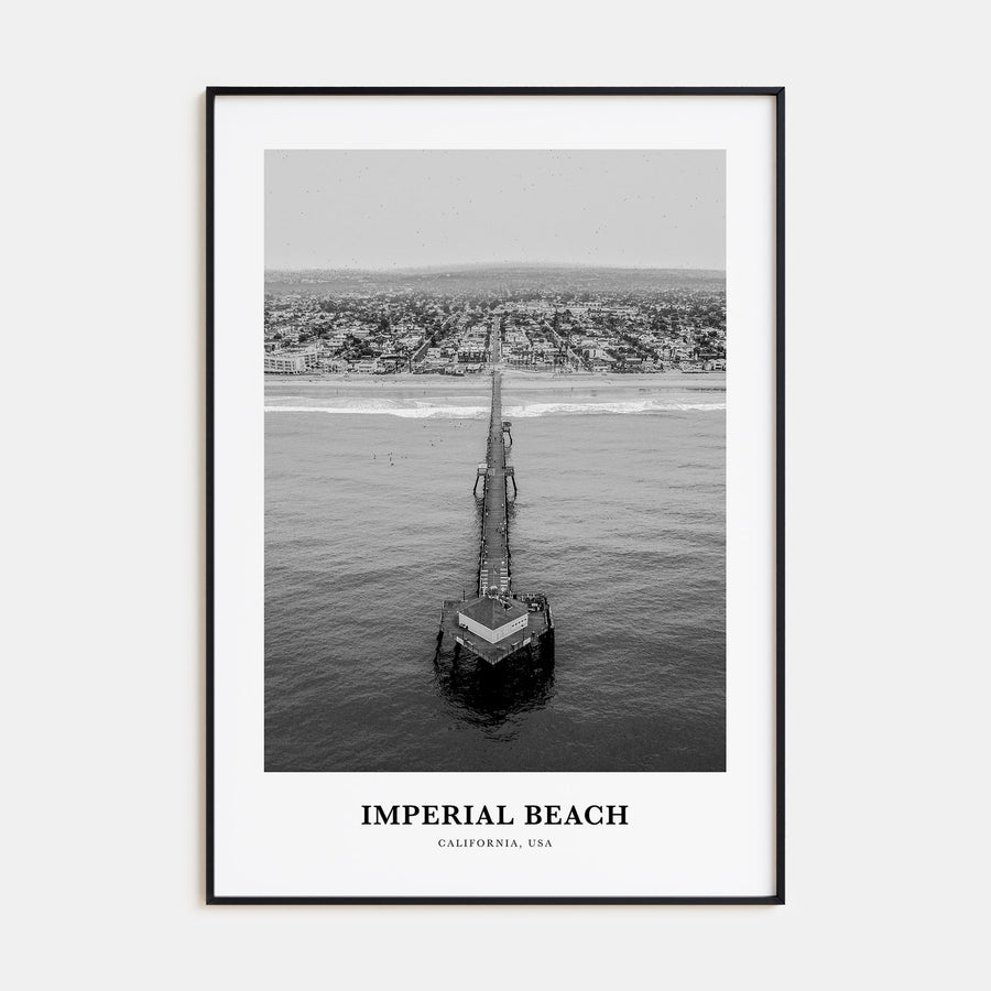 Imperial Beach Portrait B&W Poster
