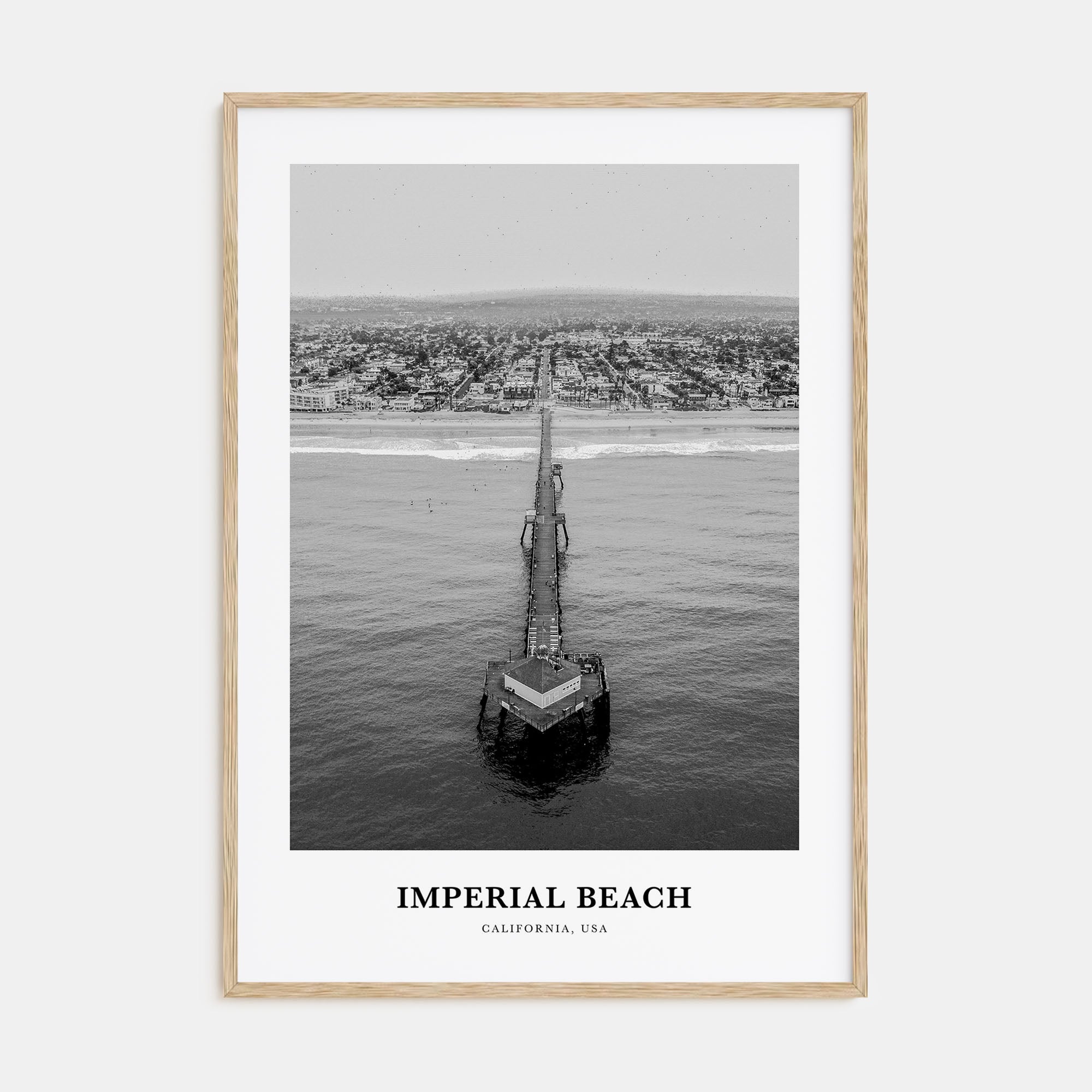 Imperial Beach Portrait B&W Poster