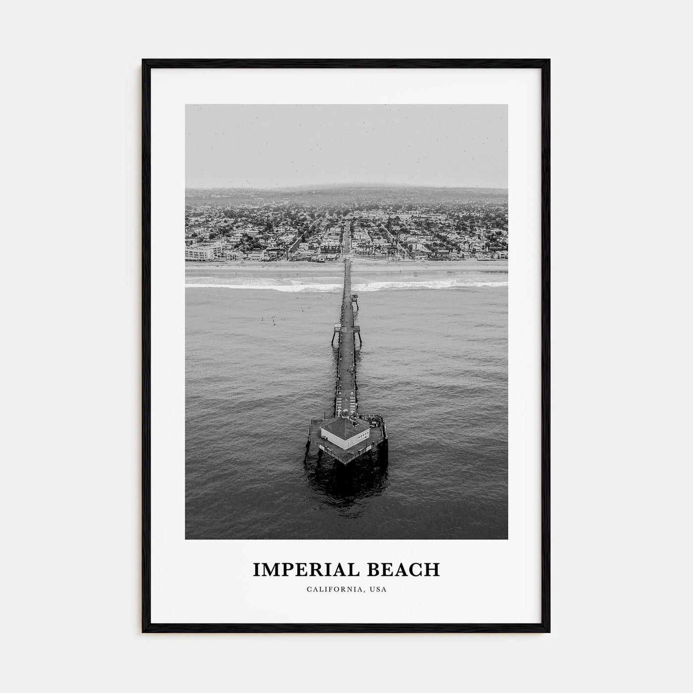 Imperial Beach Portrait B&W Poster