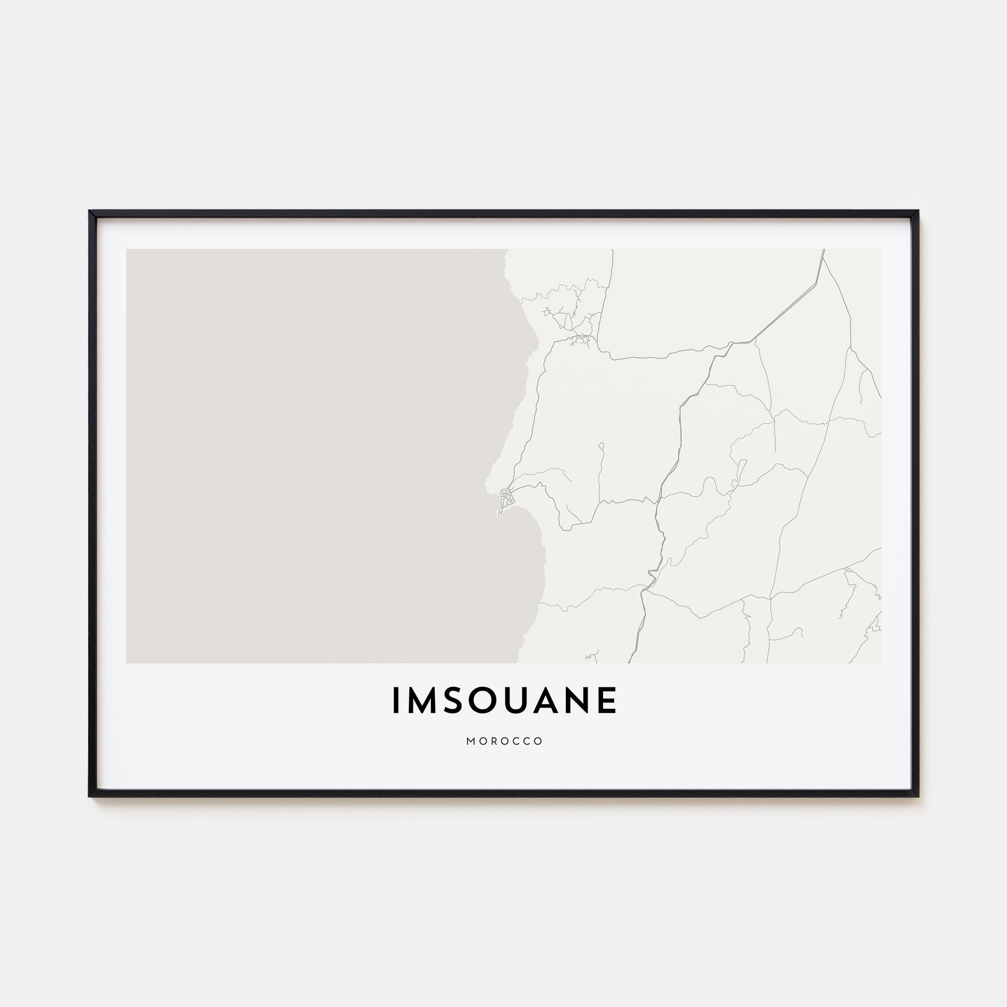 Imsouane Map Landscape Poster