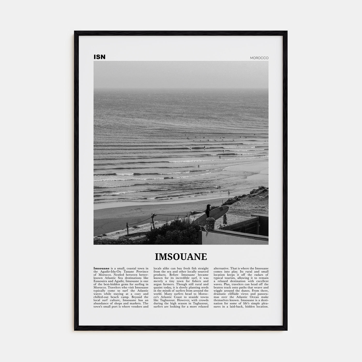 Imsouane Travel B&W Poster