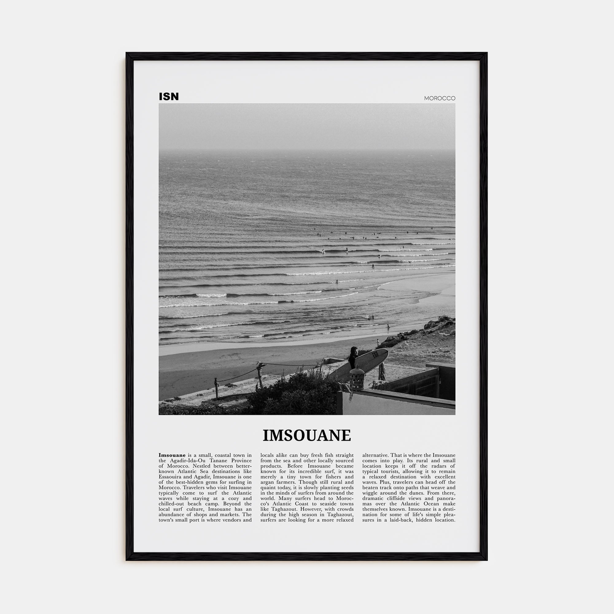 Imsouane Travel B&W Poster
