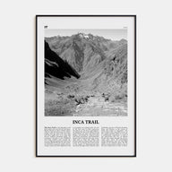 Inca Trail Travel B&W Poster