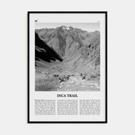 Inca Trail Travel B&W Poster