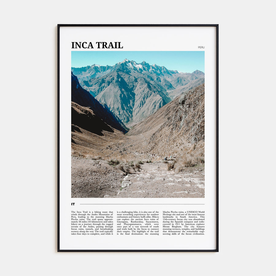 Inca Trail Travel Color Poster