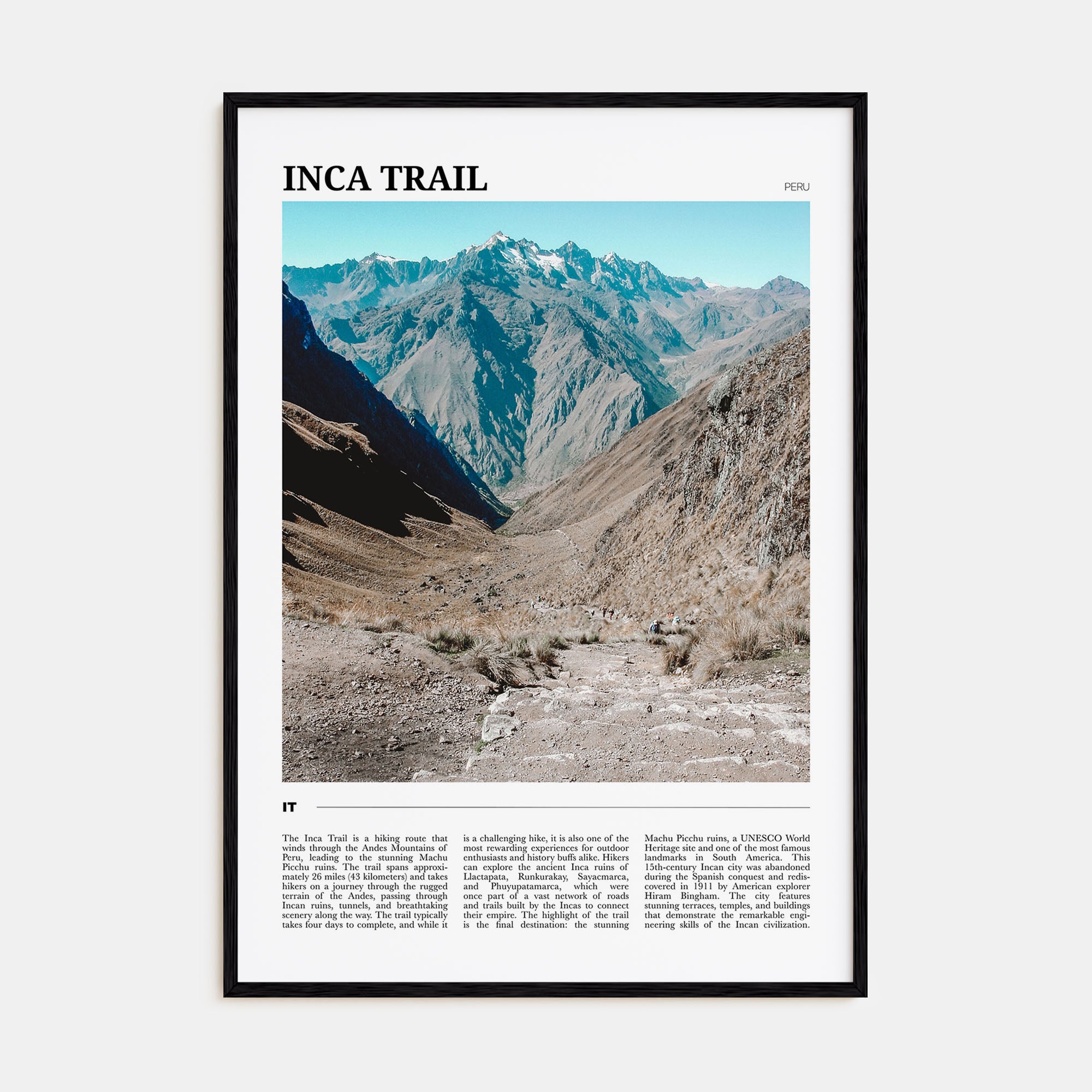 Inca Trail Travel Color Poster