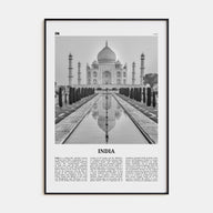 India Travel B&W Poster