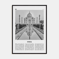 India Travel B&W Poster