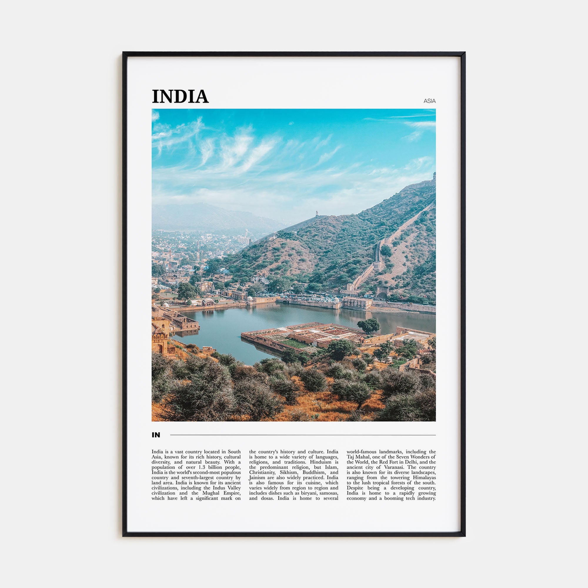 India Travel Color Poster